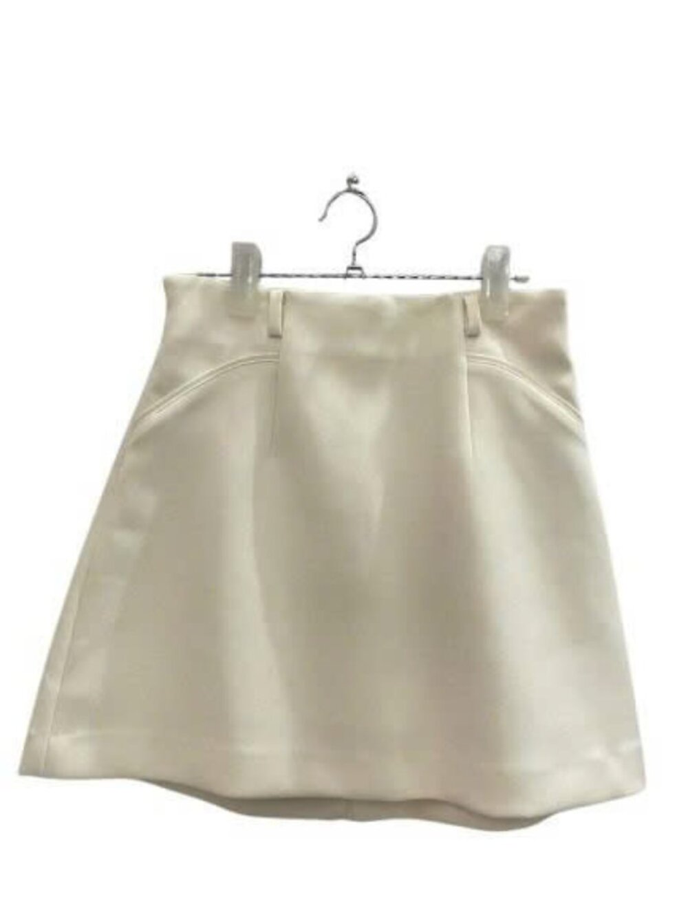 Chic White High-Waisted A-Line Mini Skirt
